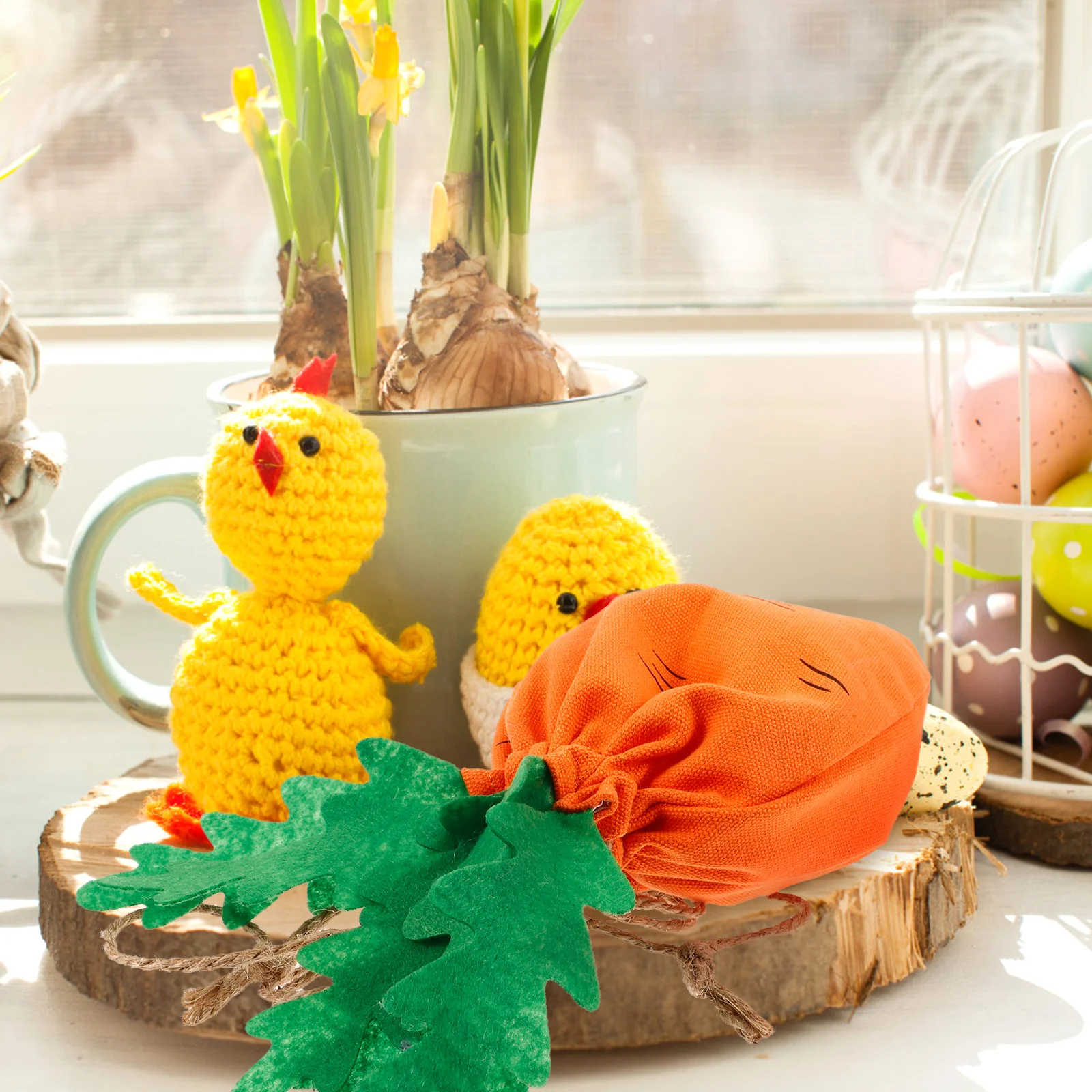 

Easter Carrot C y Pouches y Storage Pouches Reusable Gift Packing Bags Thick Easter Decor Cloth Material Snack Child