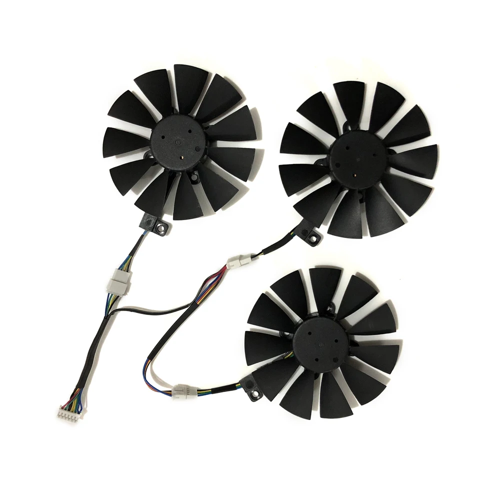 3Pcs/Set T129215SU,GPU VGA Cooler,Graphics Fan For ASUS STRIX GTX1080 GTX980ti GTX1080Ti GTX1070 GTX1060 GTX1070Ti Cards