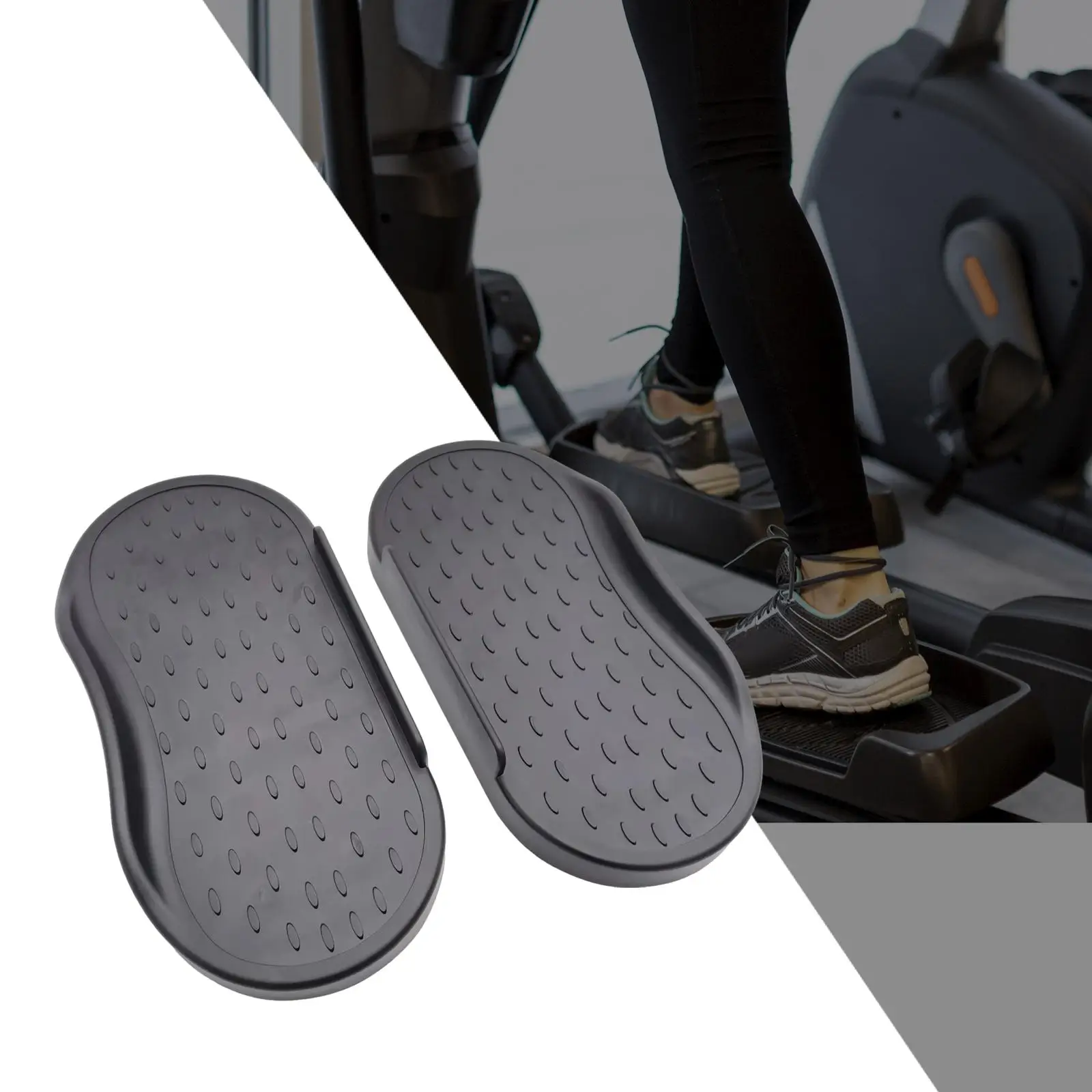 2 Pieces Fitness Equipment Footboard Non Slip Rowing Machine Parts Easy to Install Durable Universal Elliptical Machine Pedals