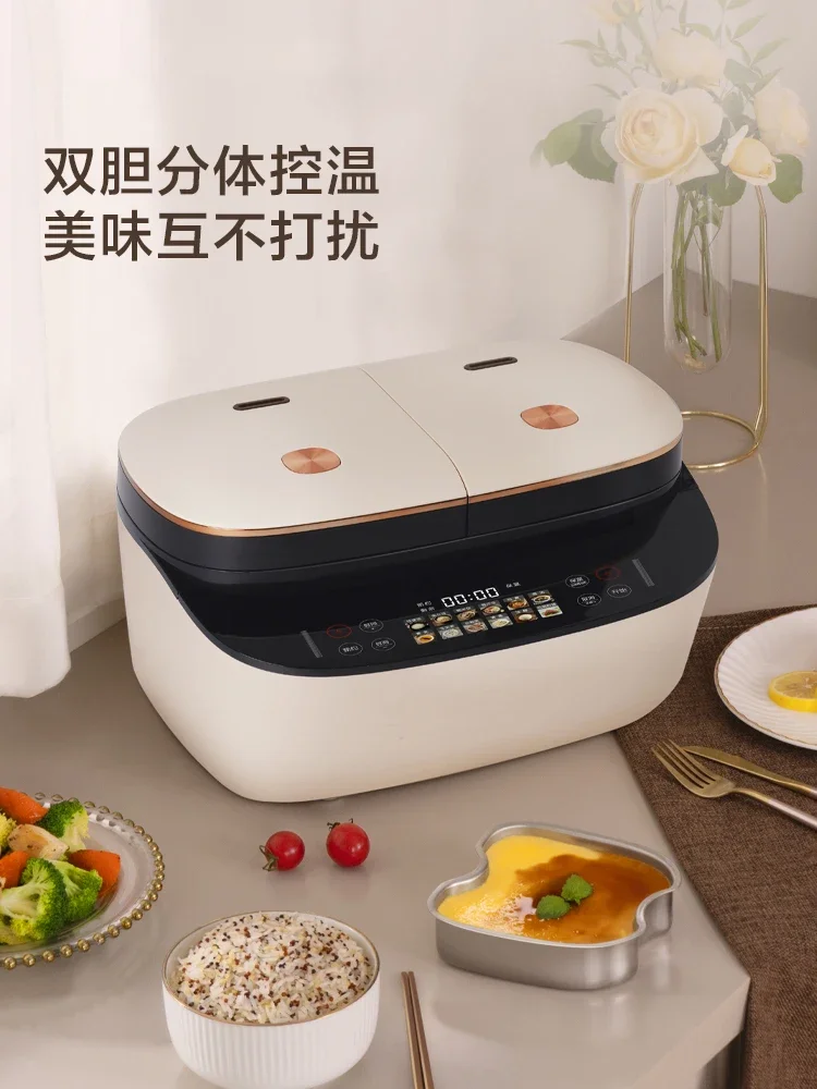 

double bile temperature control rice cooker household smart soup cooking integrated small 3 liters pressure