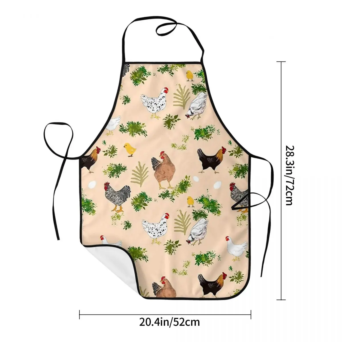 Chicken,hen ,chicks Pattern Aprons Chef Cooking Cuisine Tablier Sleeveless Bib Kitchen Cleaning Pinafore for Women Men Painting