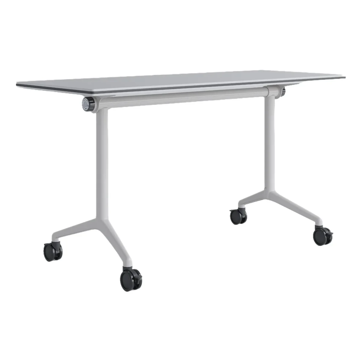 Office folding conference mobile training table and chair combination hotel strip mobile splicing activity training table