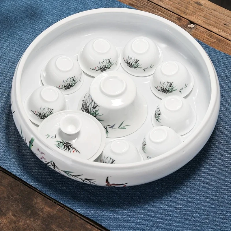Chinese Tray Tea Sets Traditional Luxury Bowl Gongfu Tea Pot Sets Kitchenware Mate Jogo De Cha Porcelana Matcha Accessories view 4