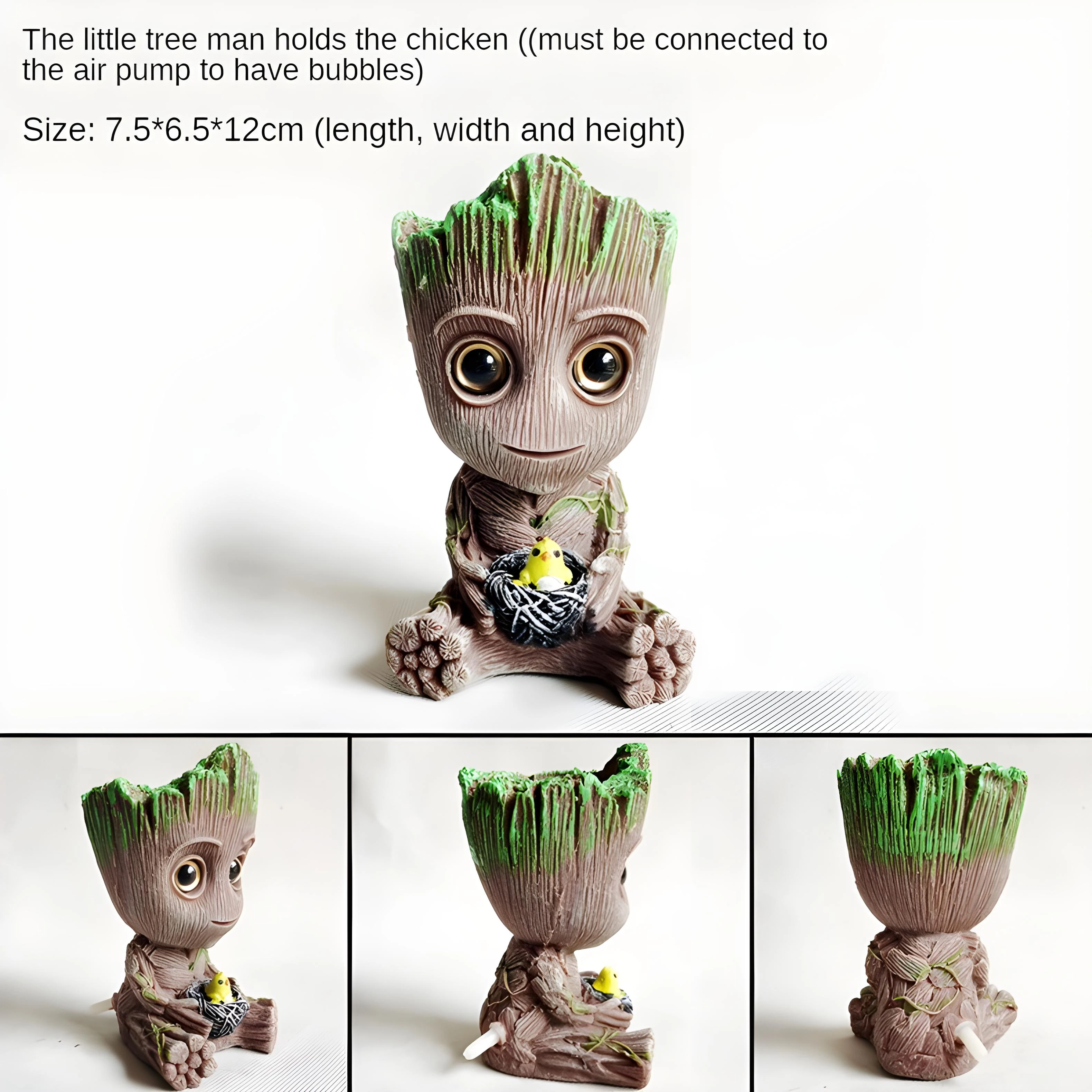 Fish Tank Landscape Decoration Resin Crafts Simulation Ornament New Product Launch Groot Tree Man Model Anime