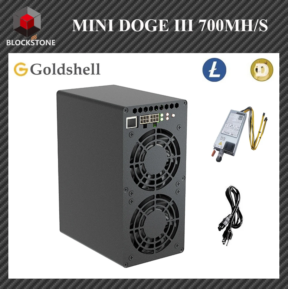 New Goldshell Mini Doge 3 Doge Coin Miner 700MH/S 400W Doge Miner Goldshell Mini doge III Quiet Home LTC Mining box minidoge 3