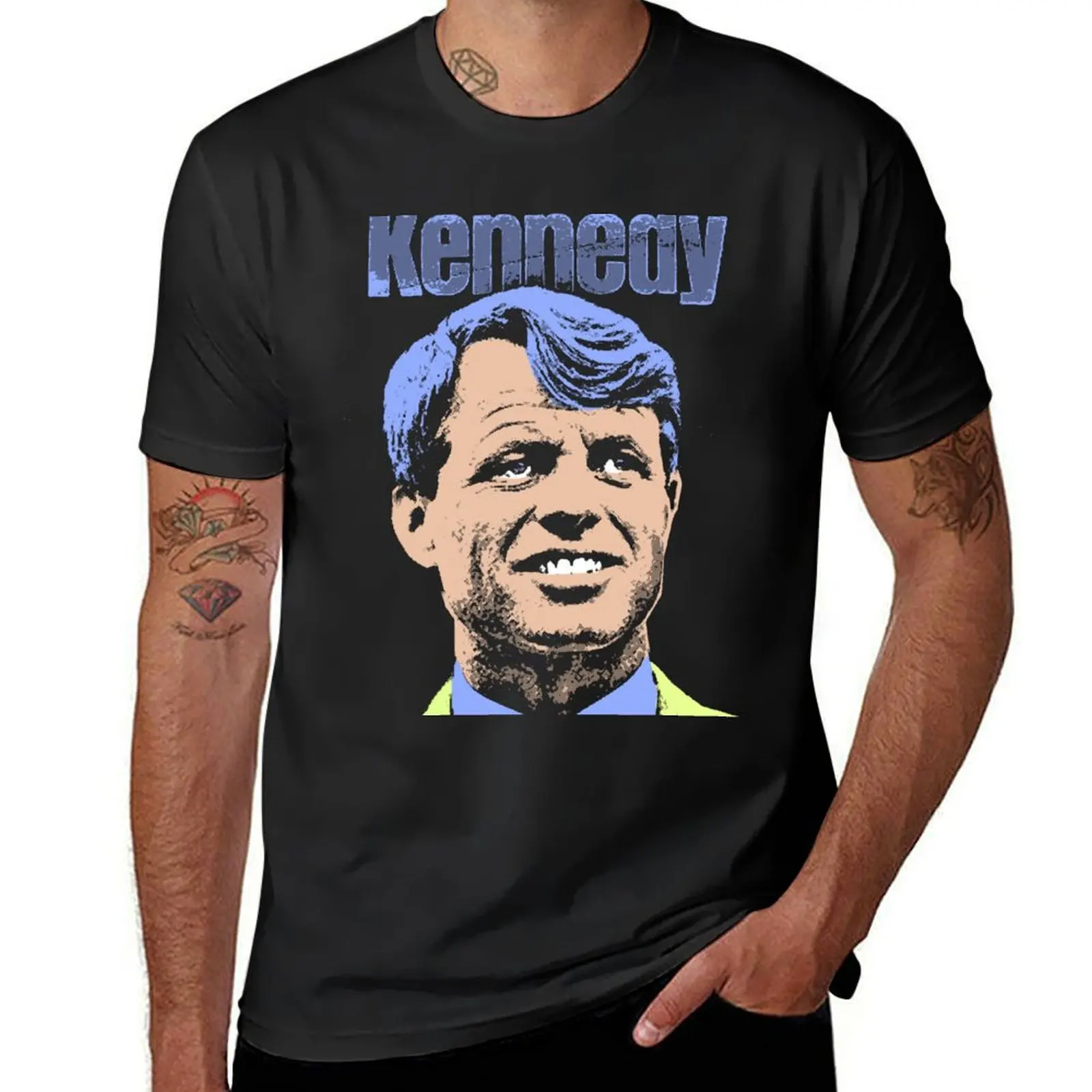 RFK-1968 Election Poster T-Shirt summer tops graphics mens big and tall t shirts