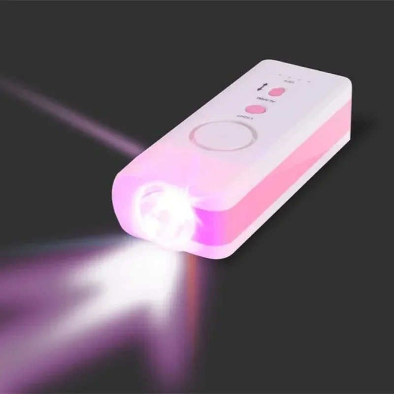 Personal Safety Alarm, Flashlight, Emergency Burst Light, Mobile Power Supply with LED Lights and Power Bank for Women Elder