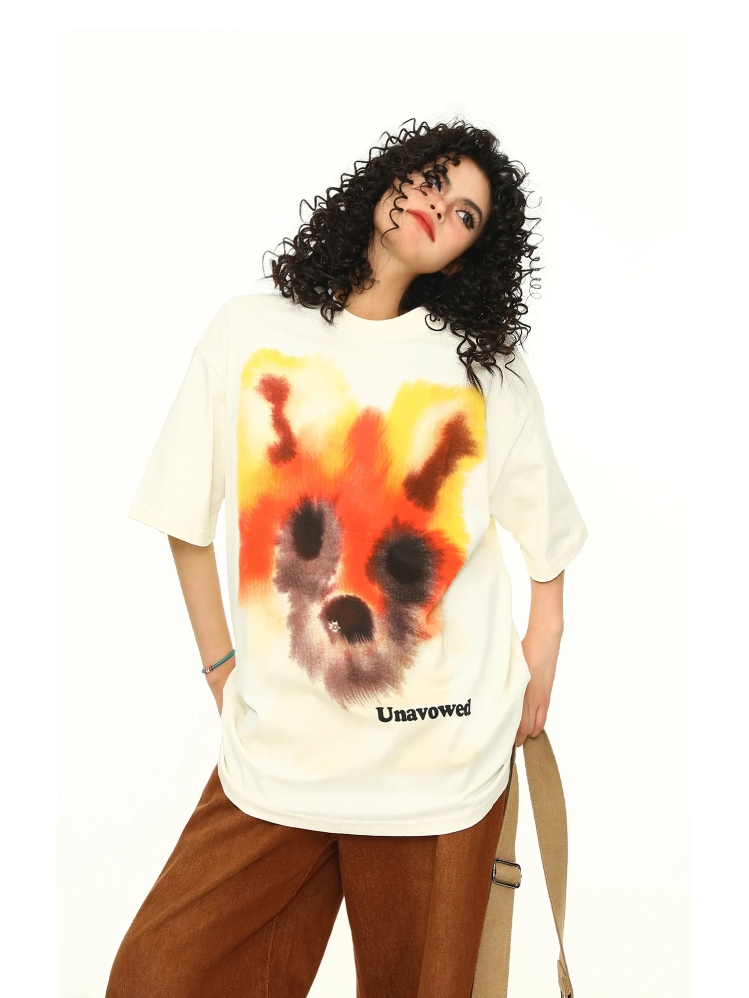 

Футболка Wild Azzi в американском ретро-стиле с принтом, короткий рукав, размер S, модный дизайн, брендовые топы для пар, хлопок, повседневная одежда