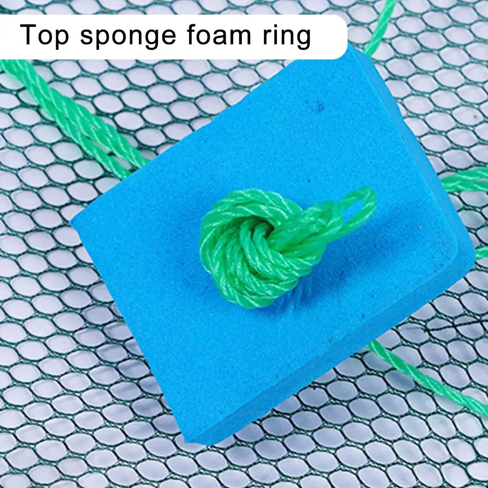 Loose Mouth Folding Drop Fishing Net Shrimp Catcher Fish Eels Trap Cage Prawn Bait Crab Netting Fishing Accessories