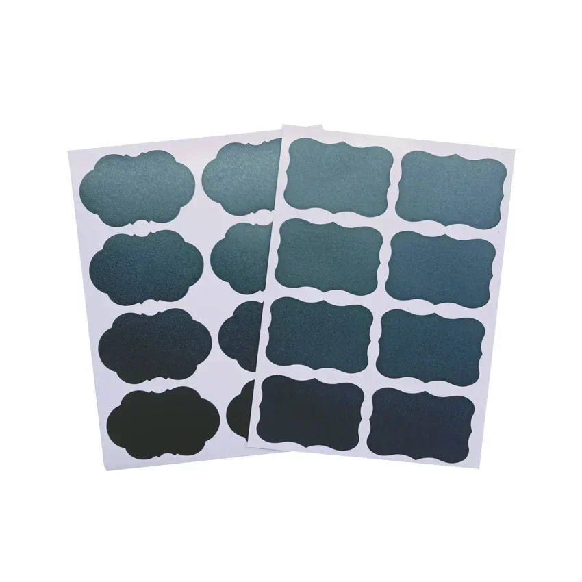 40pcs Writable Sticker Self Adhesive Sealing Sticker Reusable Waterproof Cloud Flower Blank Black Sticker Box Lab Cute Stickers