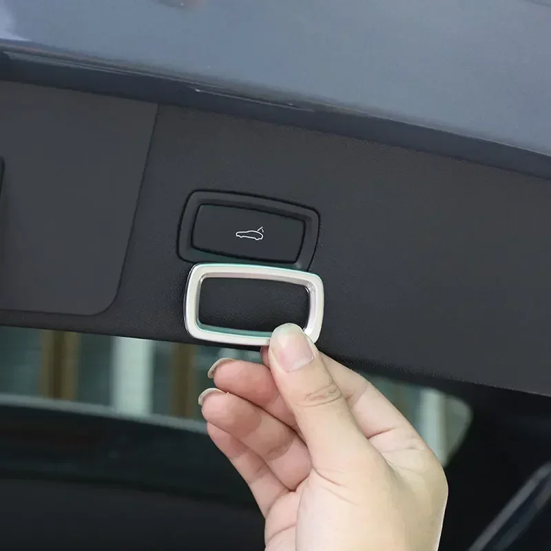 

For Porsche Taycan 2019-2024 ABS Carbon Fiber Car Rear Trunk Electric Tailgate Switch Button Trim Frame Interior Car Accessories