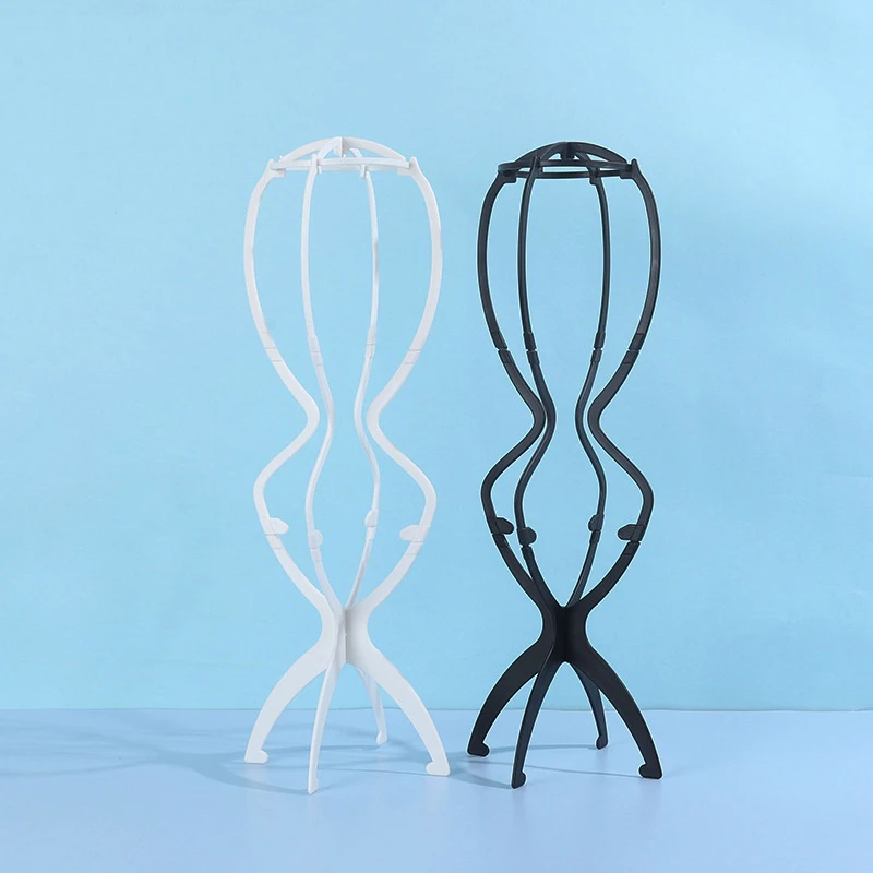 1PCS Wig Stand Collapsible Wig Holder Durable Wig Display 20 Inch Tool Travel Wig Stand For Styling Display Women Long Wig