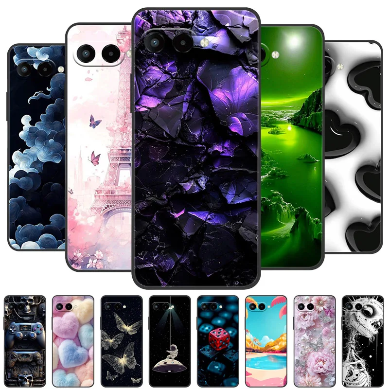 Funda para teléfono T-Moble REVVL 8 Pro, diseño lujoso, bonito y genial para niños y niñas, funda negra de silicona suave para teléfono T 3 Pro REVVL8