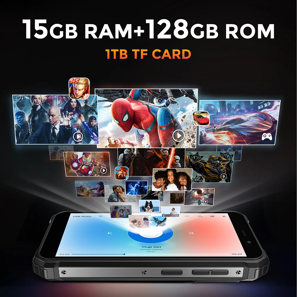 Imagem -04 - Pro Smartphone 8gb 128gb 18w Carregamento Rápido Celular 8gb 128gb 10600mah Bateria Android 13 Nfc Fossibot-f101