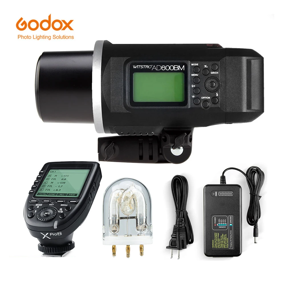 Godox AD600 BM 600Ws GN87 HSS Bowens Mount Outdoor Flash Strobe Light with 2.4G Wireless X System, 8700mAh Battery