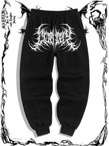 Pantalones para correr con estampado gótico a la moda e informales para hombre, pantalones deportivos ajustados para gimnasio, pantalones deportivos para exteriores, pantalones para correr S-3XL