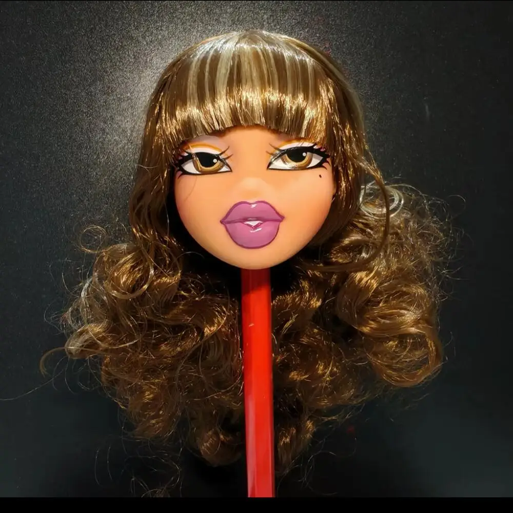 Vintage Original Brazz Doll Multi-Joints Movable Rare Face Doll Heads Shoes Martin Boots Long Boots DIY Toys Accessories