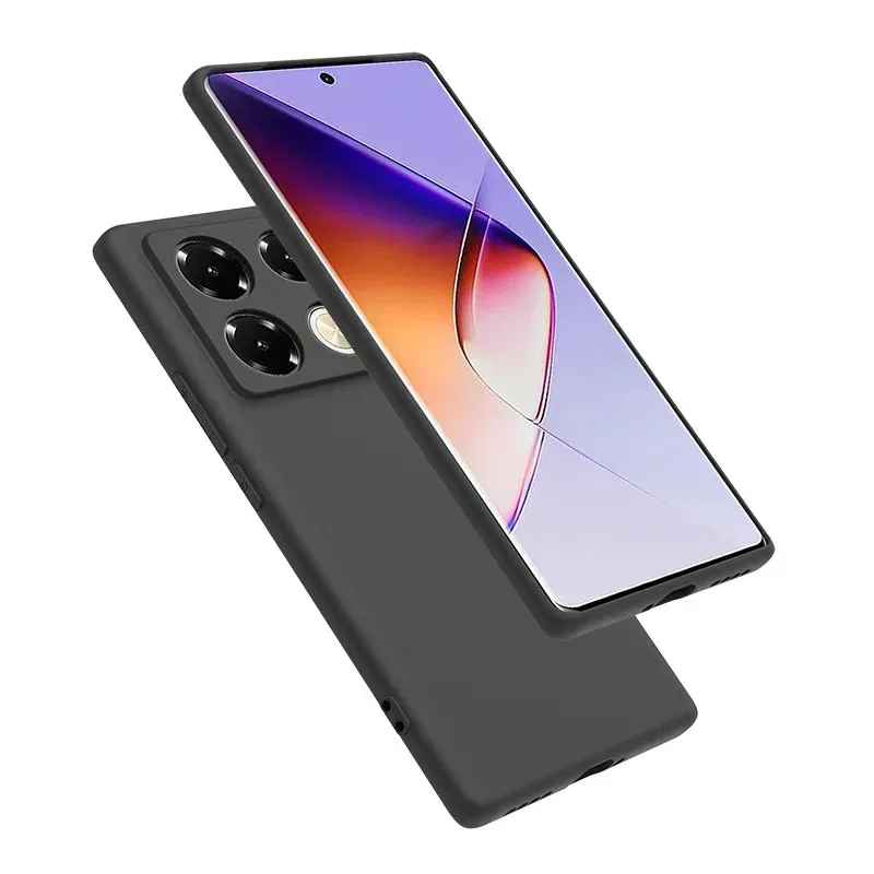 حافظة لهاتف انفينيكس نوت 40 برو نوت 40 برو 4 جرام انفينيكس نوت 40 برو من البولي يوريثان الناعم الأسود النحيف غير اللامع غطاء خلفي من السيليكون حالات الهاتف المحمول كابا