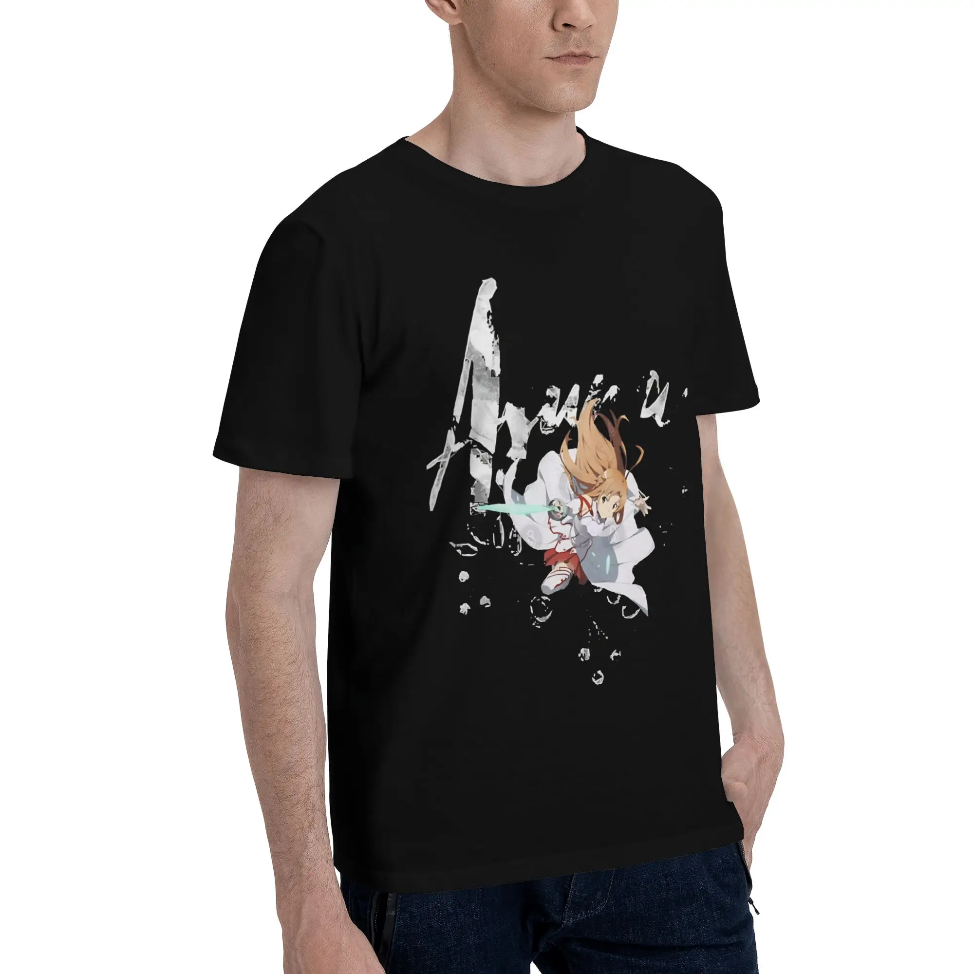 Asuna  Classic  Funny 100% Cotton T-Shirt Bandai SAO Tops Tees For Men