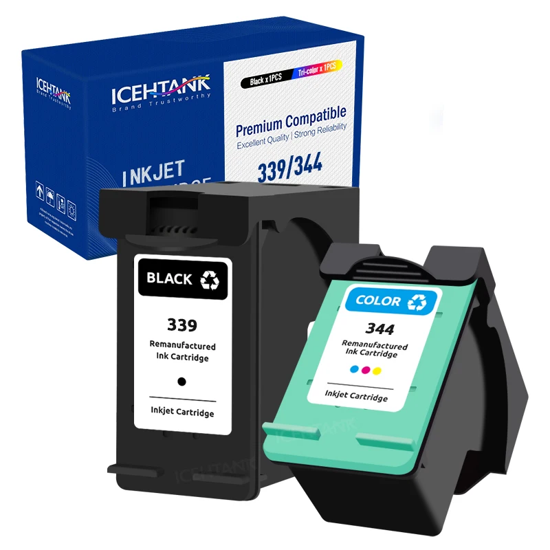 Icehtank 339 344 Ink Cartridge For HP339 339XL 344XL For HP Photosmart 2575 2610 2710 8050 Deskjet 5740 5745 5940 6520 6540