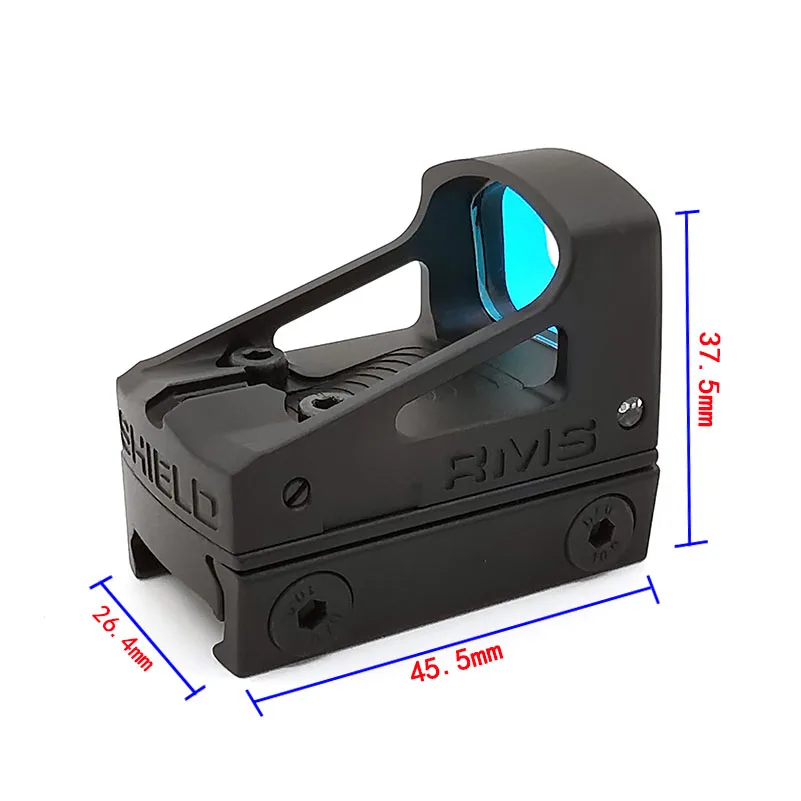 Imagem -05 - Sotac-gear Tático Airsoft Mini Red Dot Glock Pistola Rms Óptica Reflex Mini Red Dot Sight com Ventilado Caça Pistola