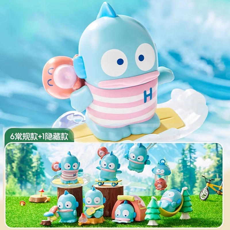 Miniso Sanrio Hangyodon Extreme Outdoor Blind Box Hanton Hand Clownfish Tabletop Decoration Collection Kid Toy Surprise Gift