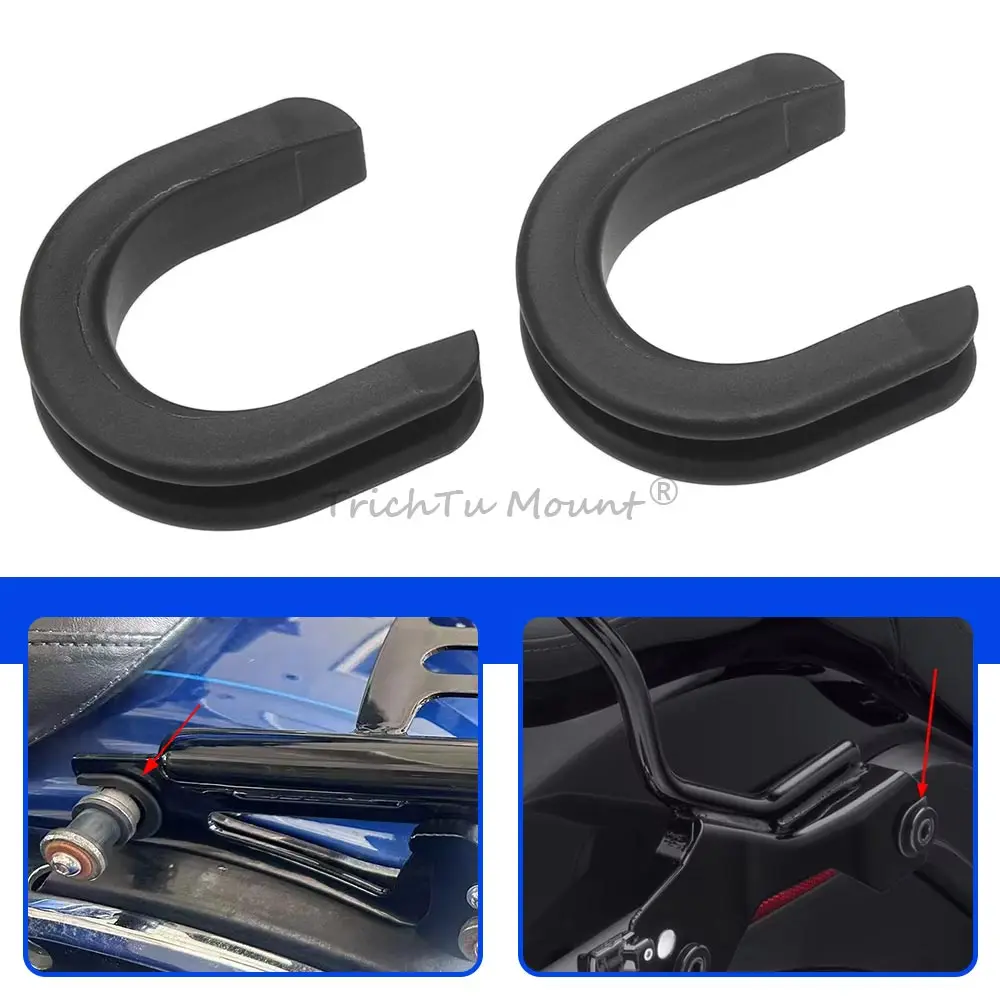 2/4/6/8PCS Motorcycle Accessorie Luggage Rack Sissy Bar Backrest Side mounting Bracket Grommet Bushing Fit For Harley Touring