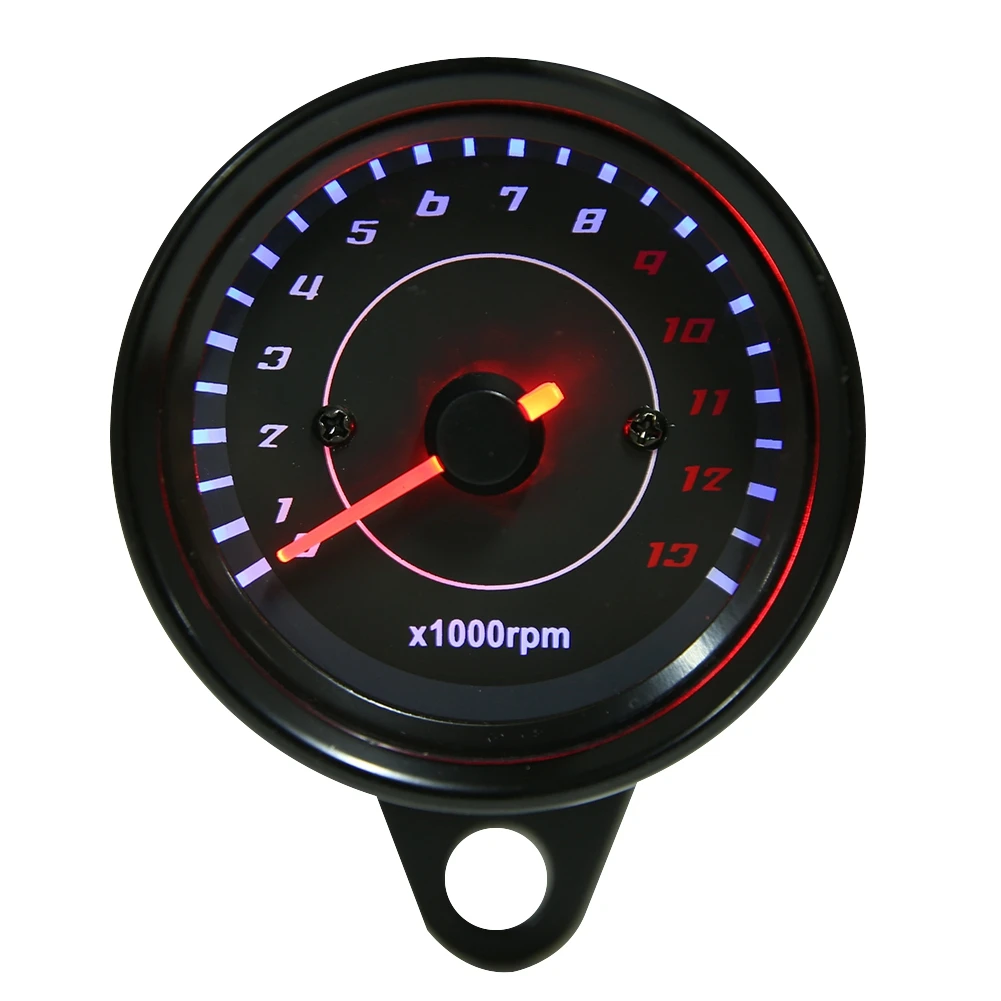 DC 12V Universal Motorcycle LED Backlight Tachometer Electronic Tach Meter Gauge Electronic Tachometer Tachometer LED Tachometer