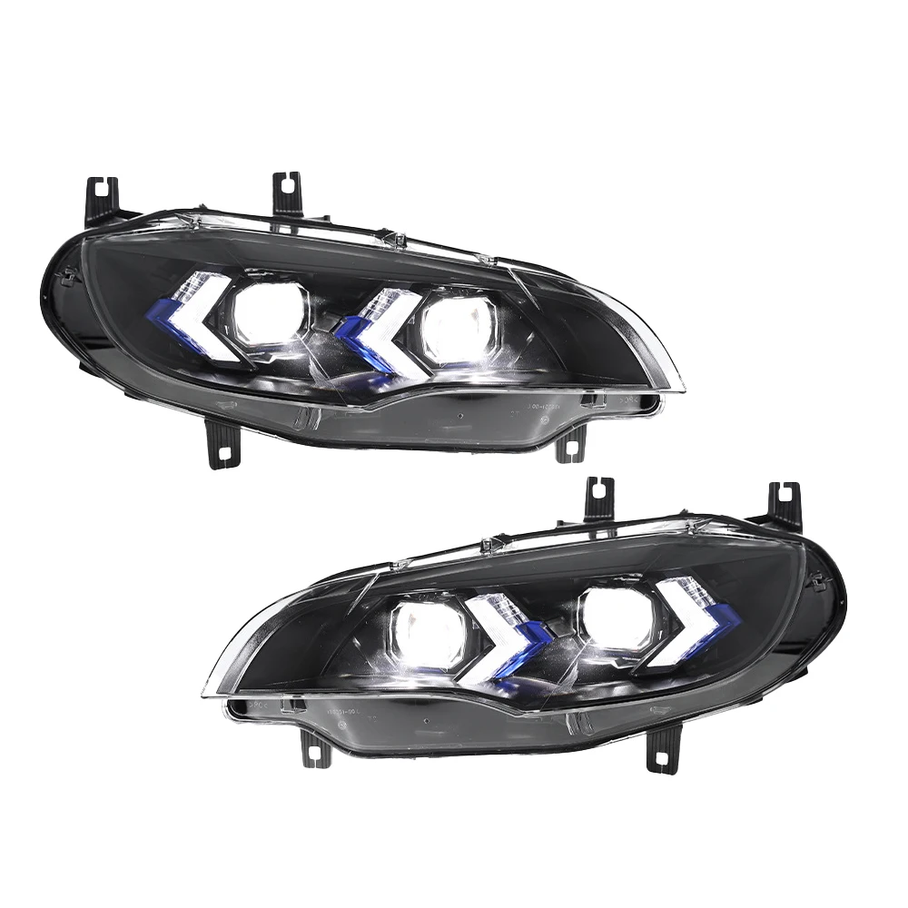 

Светодиодные передние фары в сборе с линзой-проектором для BMW X6 E71 28i 35i 40i 50i 2008-2014, Plug and Play, аксессуары для автомобилей и инструменты