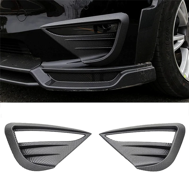 For Tesla Model Y 2021 2022 2023 Car Fog Lamp Spoiler Blade Trim Protective Cover Decoration Sticker Accessories