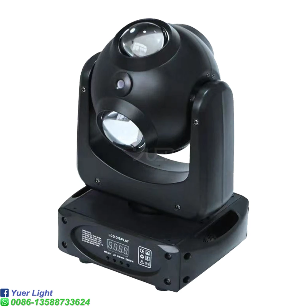 Imagem -03 - Led Mini Moving Head Ball Feixe de Laser Strobe Moving Heads Dmx Rotação Infinita Disco dj Party Iluminação 80w Pcs por Lote