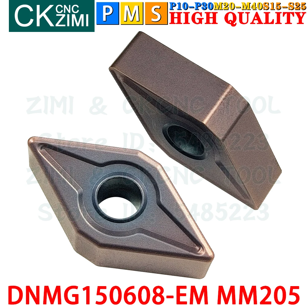 DNMG150608-EM MM205 DNMG 150608 EM MM205 كربيد الخارجية تحول إدراج أدوات DNMG 1506 DNMG1506 EM EF CNC مخرطة معدنية أدوات تقطيع DNMG 1506