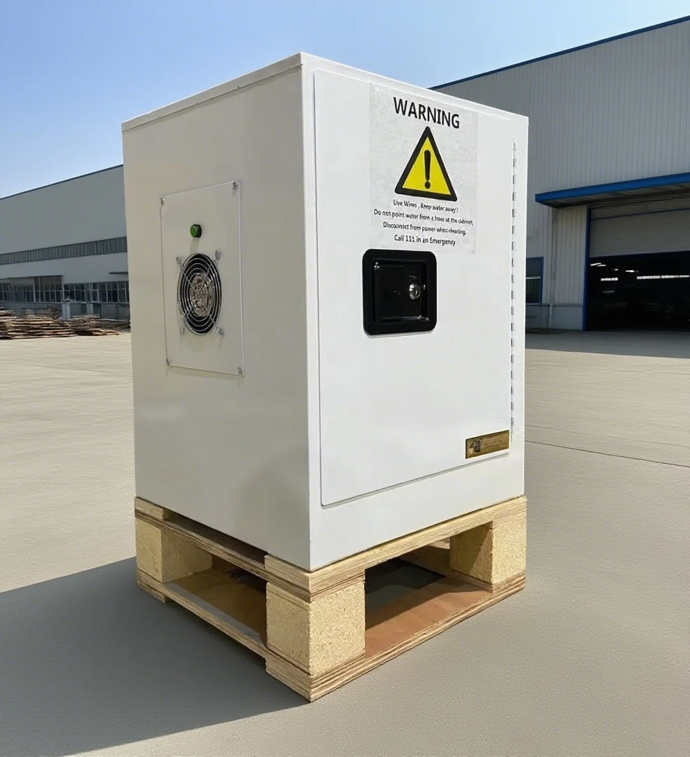 Smart Fireproof Lithium Battery Charging Cabinet with Lockable Individual Compartments