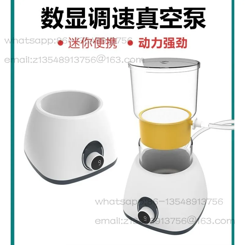Oil-free diaphragm vacuum pump laboratory small air pump negative pressure adjustable vacuum suction filter pump miniature