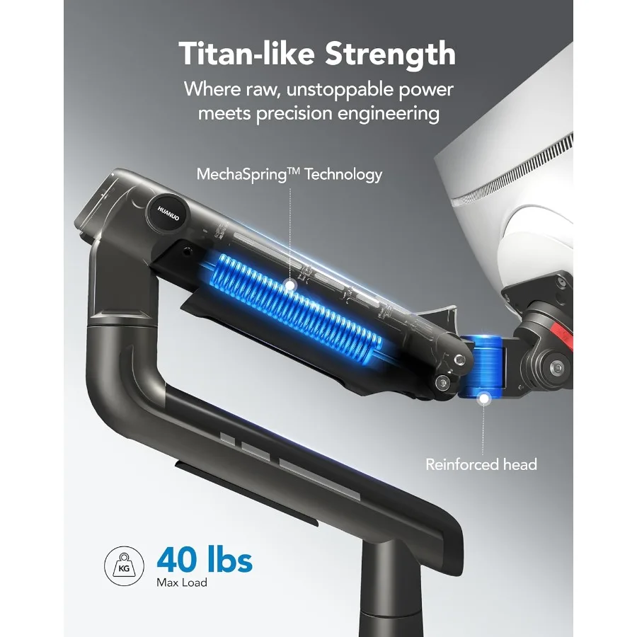 ذراع مراقبة عالي التحمل من TitanLift لشاشات Ultrawide حتى 49 رطل يحمل شاشة مكتبية من الألومنيوم فائق النحافة قابلة للتعديل بالكامل #5