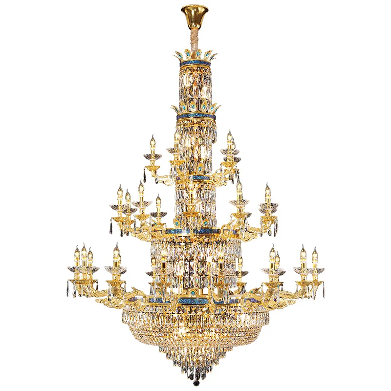 

European chandelier new high-end atmospheric candle living room dining room bedroom hotel villa hall lamp crystal lamp