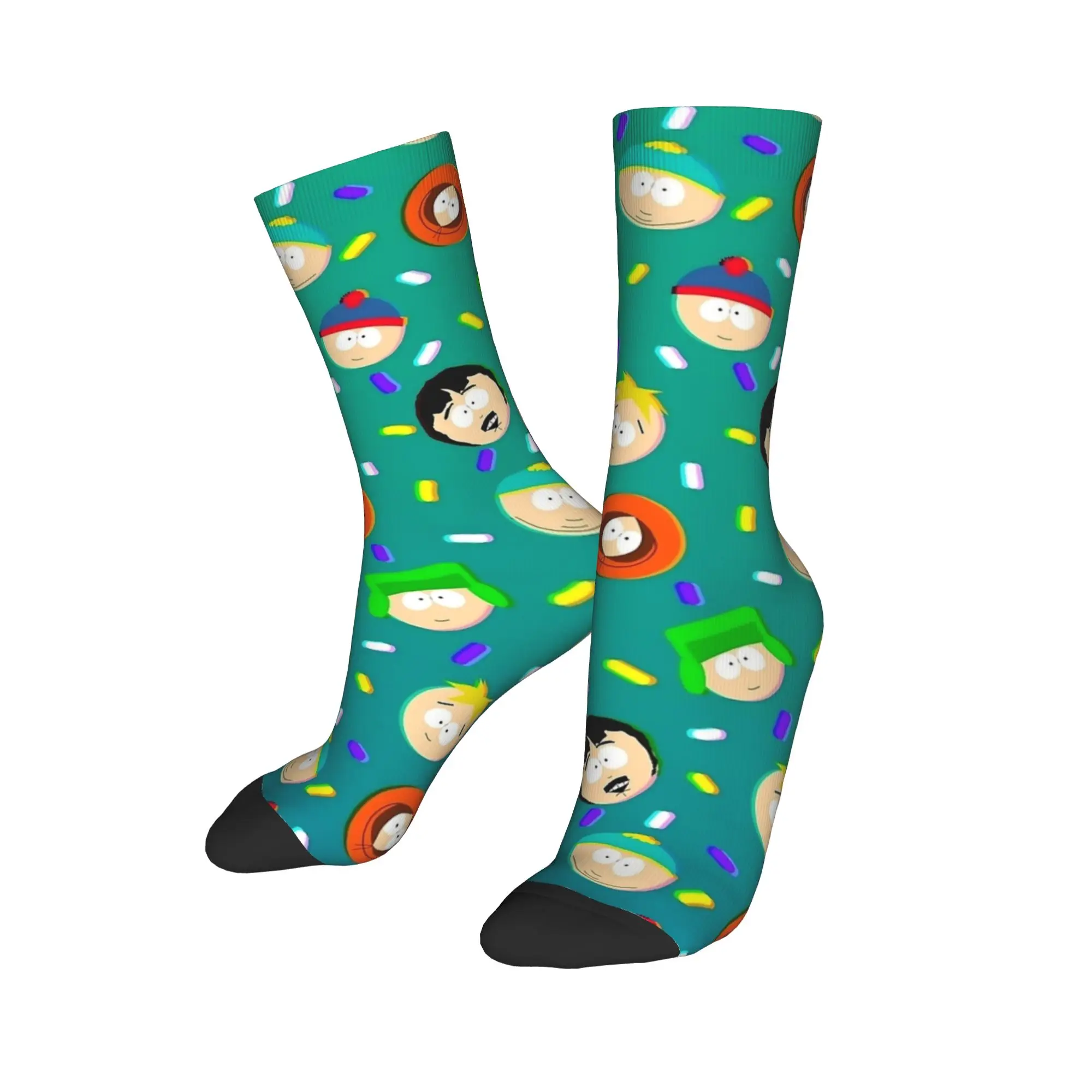 

Модные мужские носки, повседневные парковые носки с узором Souths, спортивные женские чулки из полиэстера, весна-лето, осень-зима