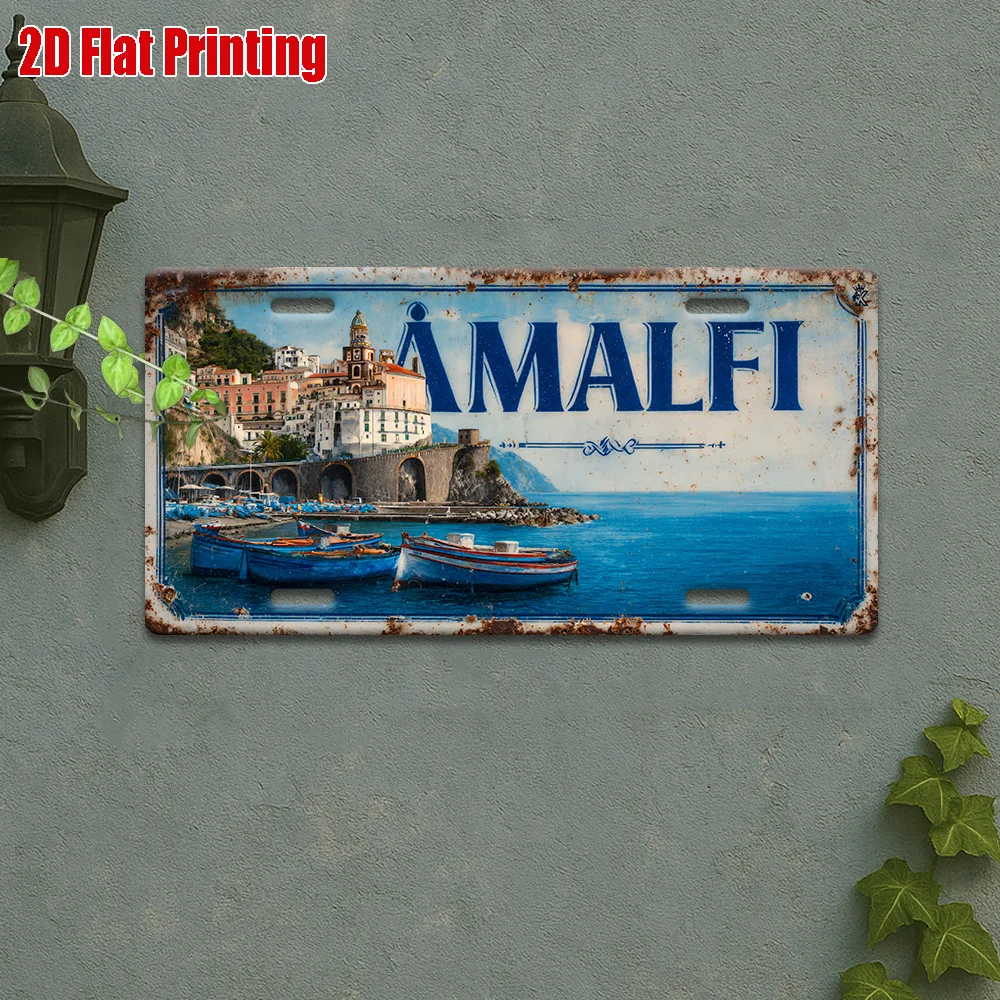 2D Flat, 2D Flat Printing, 1pc, Vintage Metal Sign, for Decorationg Only, Outdoor Wall Art (12