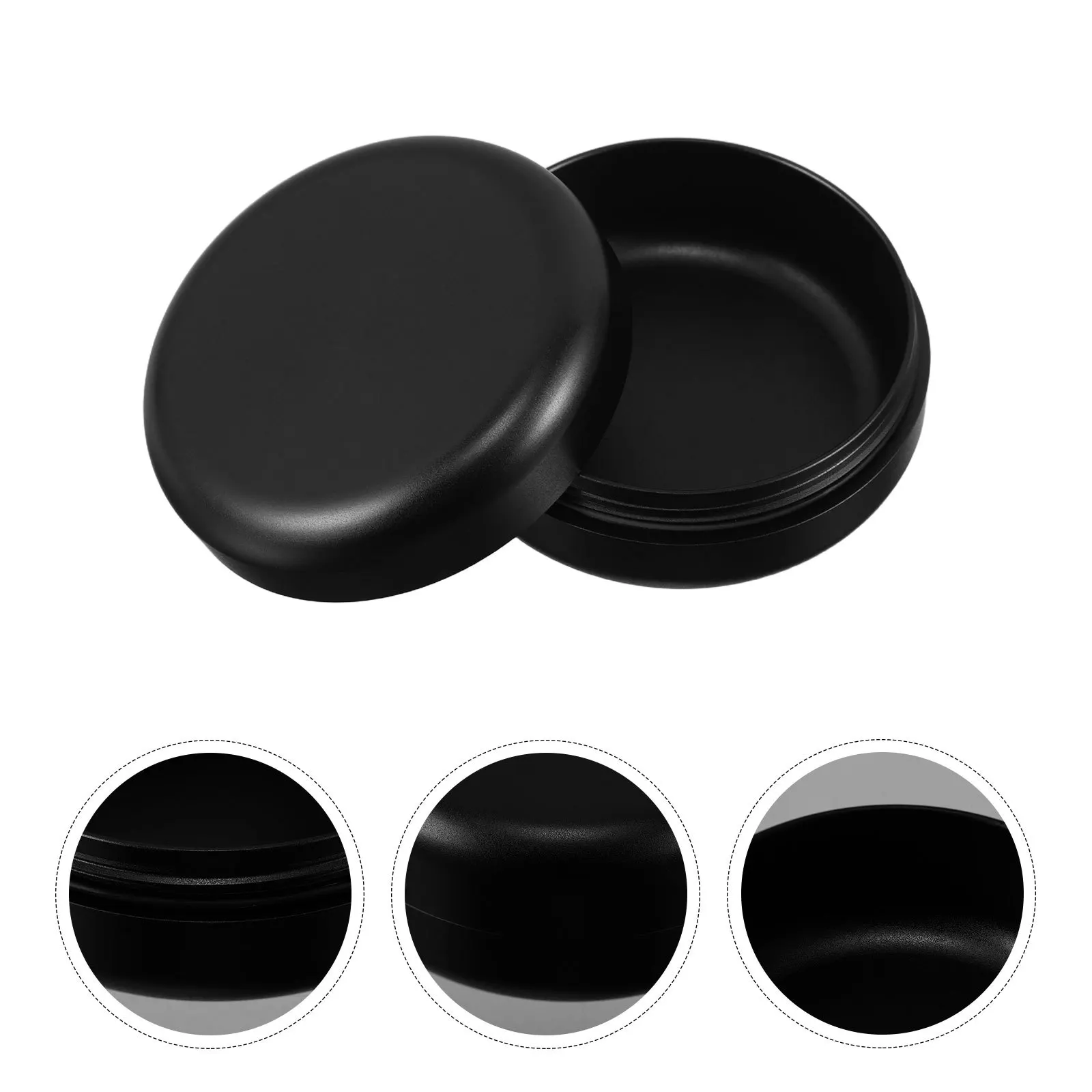

Mini Metal Round Tin Container Durable Aluminum Alloy Airtight Storage For Moisture-Proof Spice Craft Travel Use Smoke Box Home