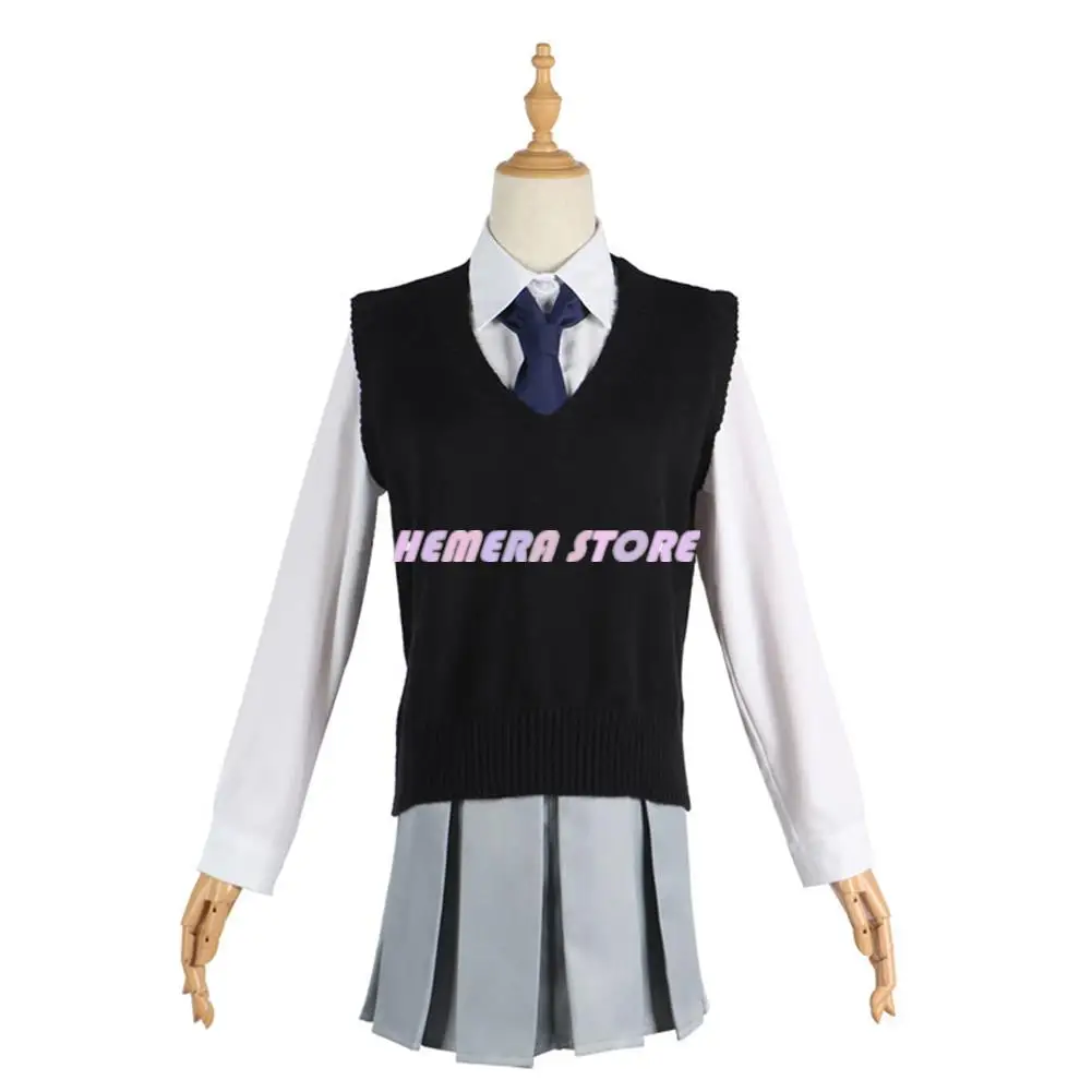 OSHI NO KO Kurokawa Akane Cosplay Costume School Uniform Shirt Vest Skirt Outfit Girls Women Adult Halloween Carnival Party Suit