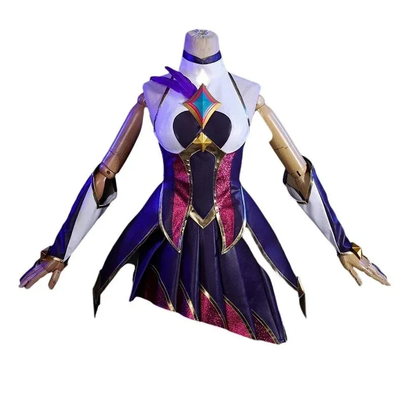 جامعة الأساطير Lol Star Guardian Xayah Cos شعر مستعار عباءة ستار الحرس تأثيري حلي Coser لعبة شخصية أنيمي زي