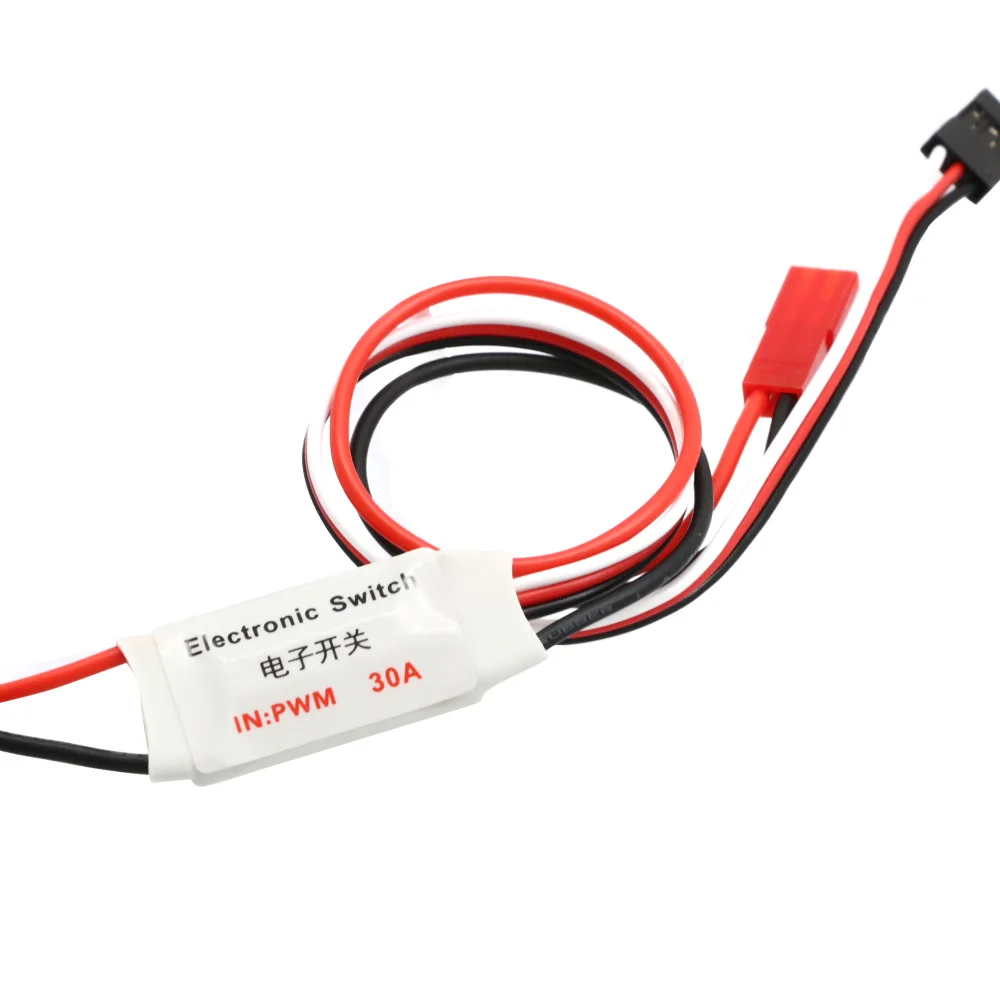 30A Electronic Swith LED Light Controller PWM 3.7-28V RC Remote Switch Bec per parti Rc LED Airplane/Car Switch Lumier