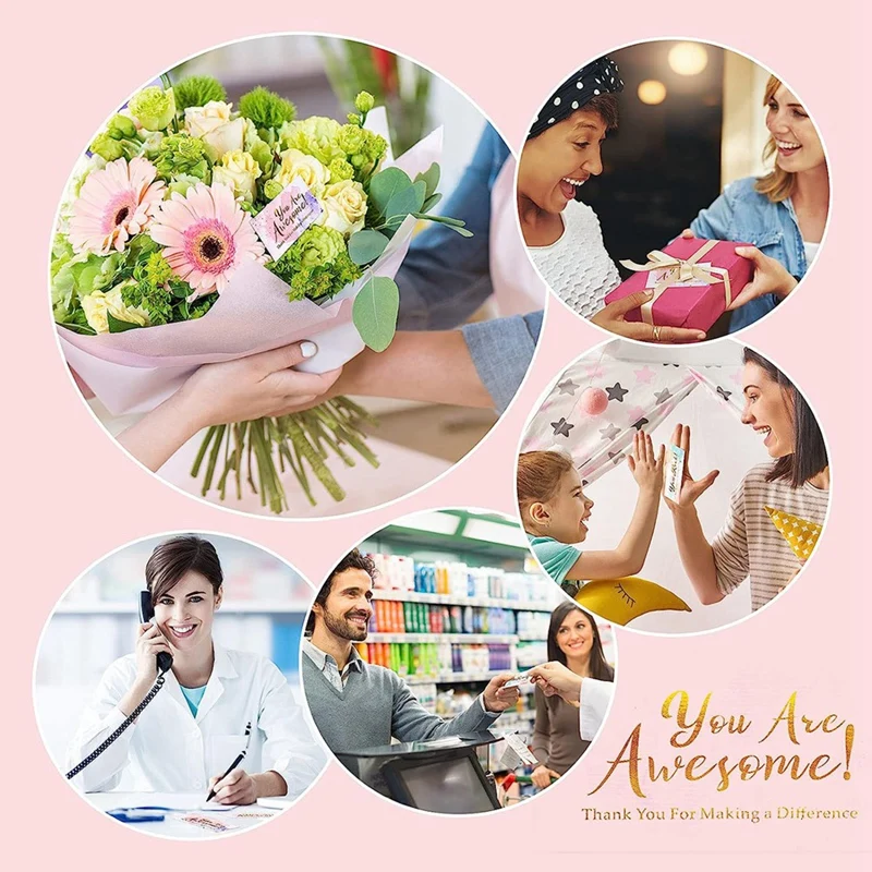 200PCS You Are Awesome Cards Colorful Thank You Thank You Note Card For Making A Difference Card