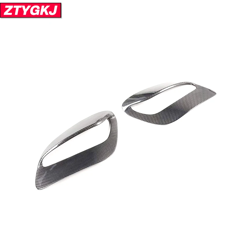 2 PCS Dry Carbon Fiber Side Air Vents Trims For Porsche 911 911.1 991.2 Turbo S Tuning 2012-2018