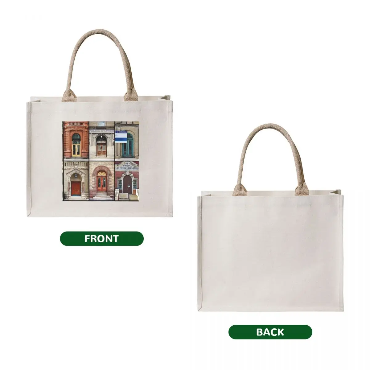 Doors of Winnipeg Tote Bag Canvas stote bag shopping bag sacs de shopping female