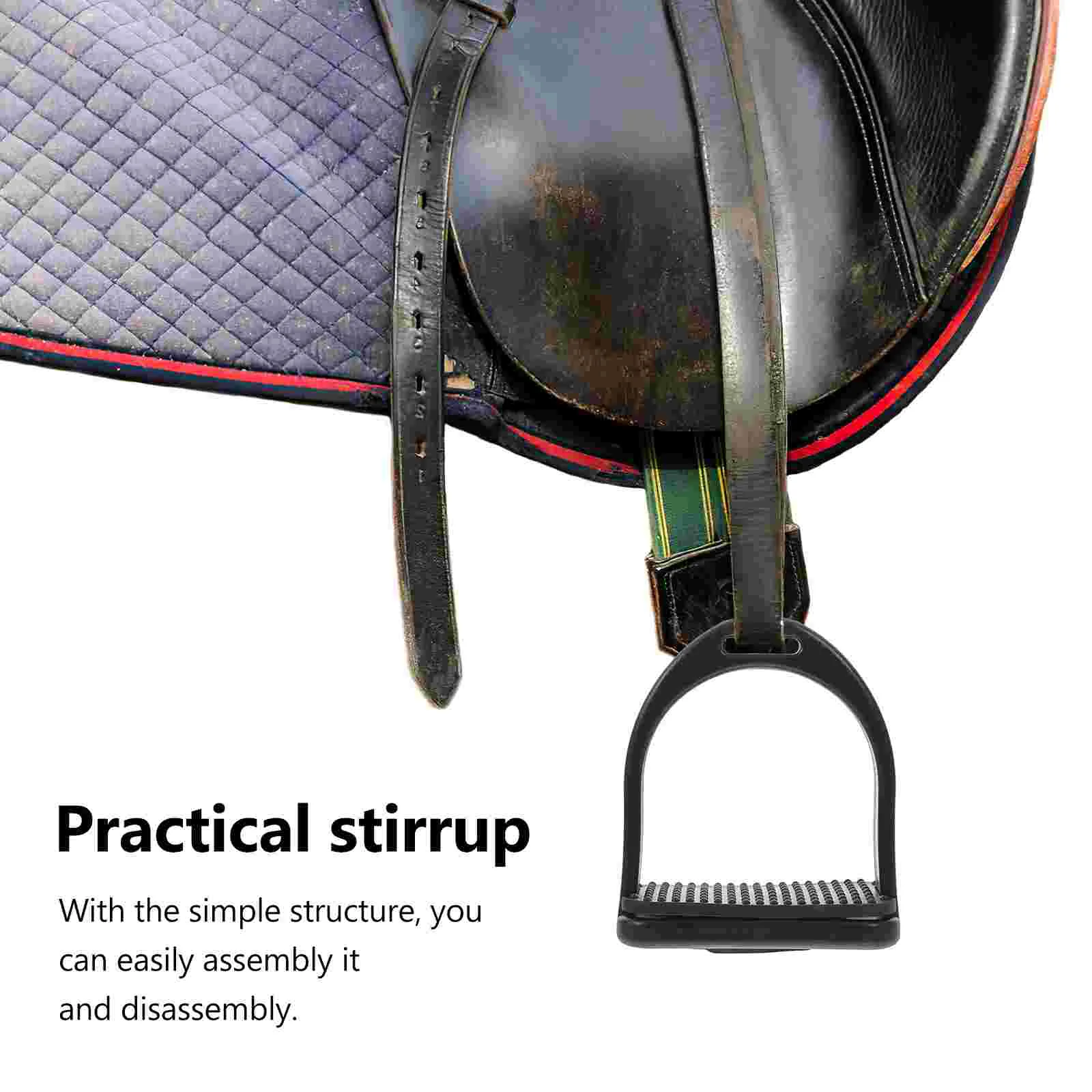 2 PC ม้าเหยียบ Professional Saddle Stirrup น้ําหนักเบาขี่ม้าความปลอดภัยอุปกรณ์ลื่น Nonslip ความปลอดภัยโกลนสําหรับขี่