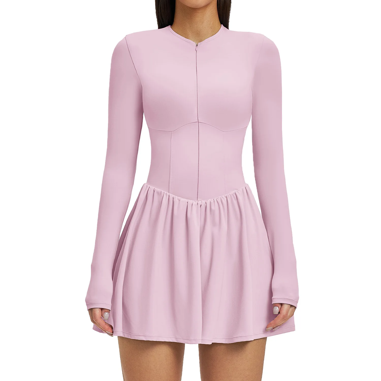 

Maxdutti Naked Fake Two Piece Tennis Skirt Bottom Anti Light Out Fitness Pocket Skirt Sports Dress Woman Clothes Dress