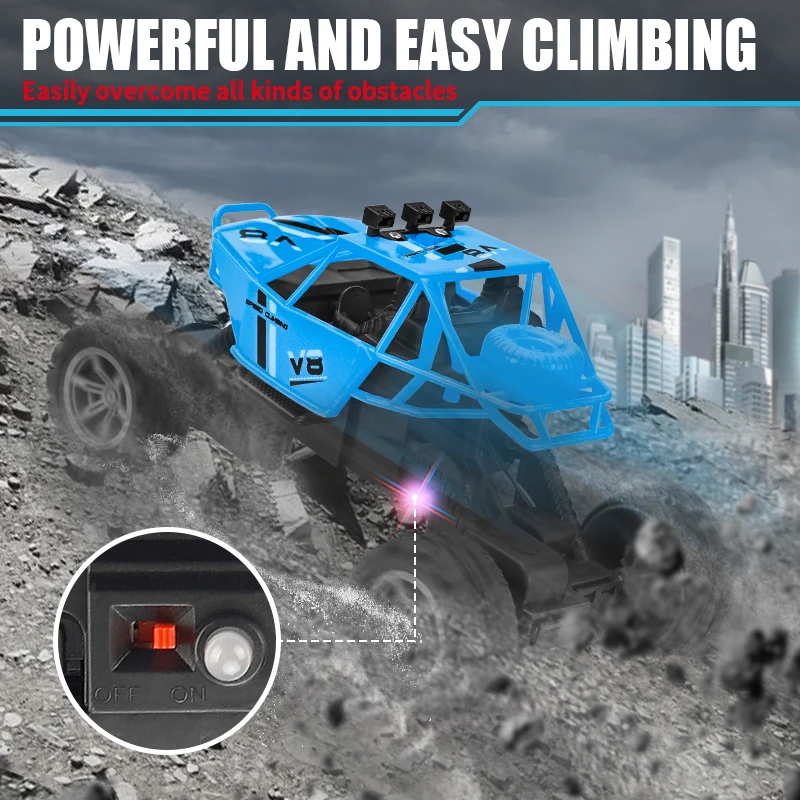 Children's Four-way Remote Control Vehicle Drop Resistant Remote Control Off-road Vehicle Electric Climbing Vehicle Boy's Toy