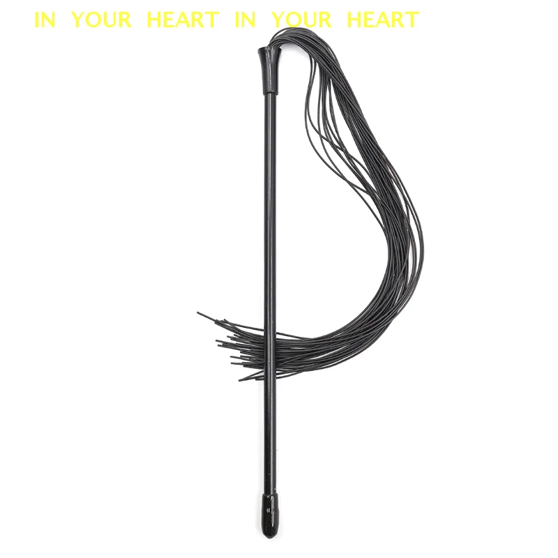 

High Quality Silicone Whip Racing Riding Crop Party Flogger Hand Cuffs Queen Black Horse Riding Whip