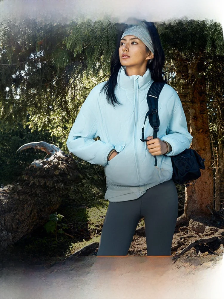 

Женская легкая флисовая куртка Banana Le с воротником-стойкой, хлопковая, осенне-зимняя, теплая, свободного кроя, флагманская модель